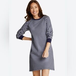 Draper James Blue and White Raglan Sleeve Dress